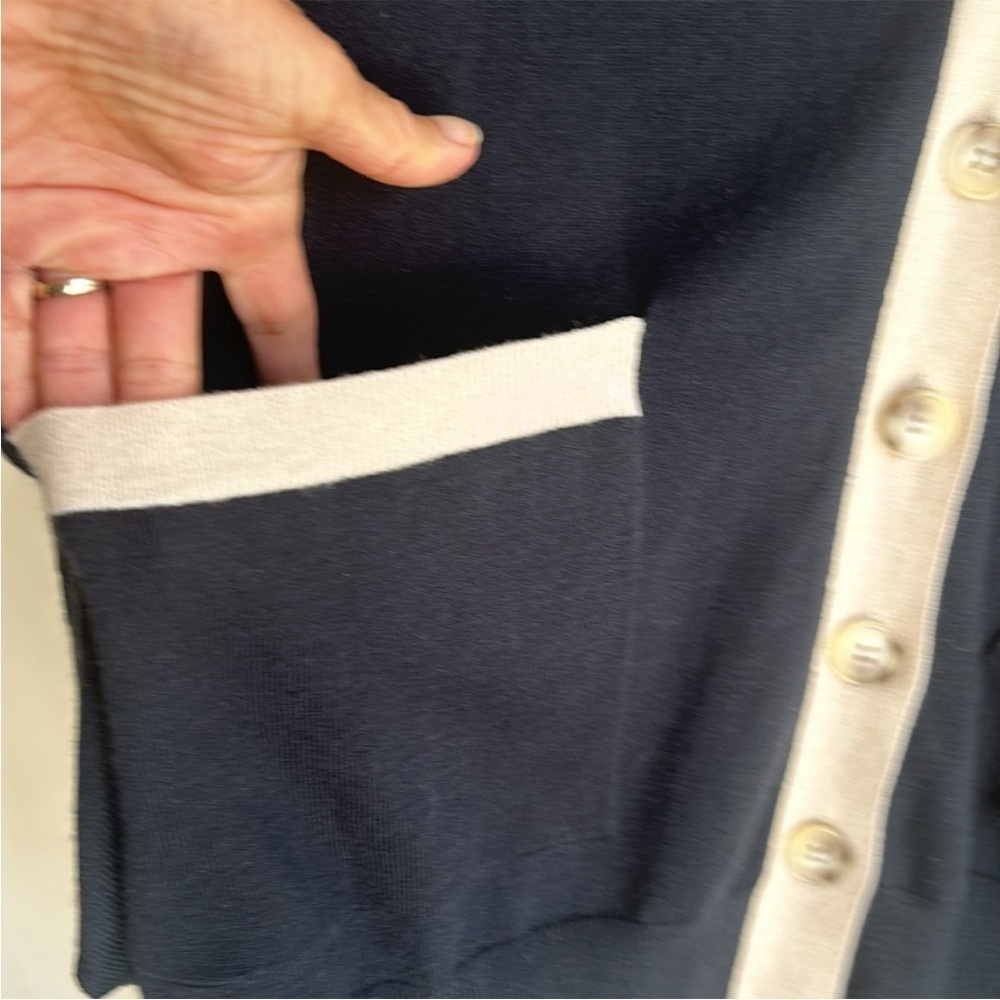 MERSEA The Anywhere Navy Cardigan One Size NWT - Picture 5 of 13
